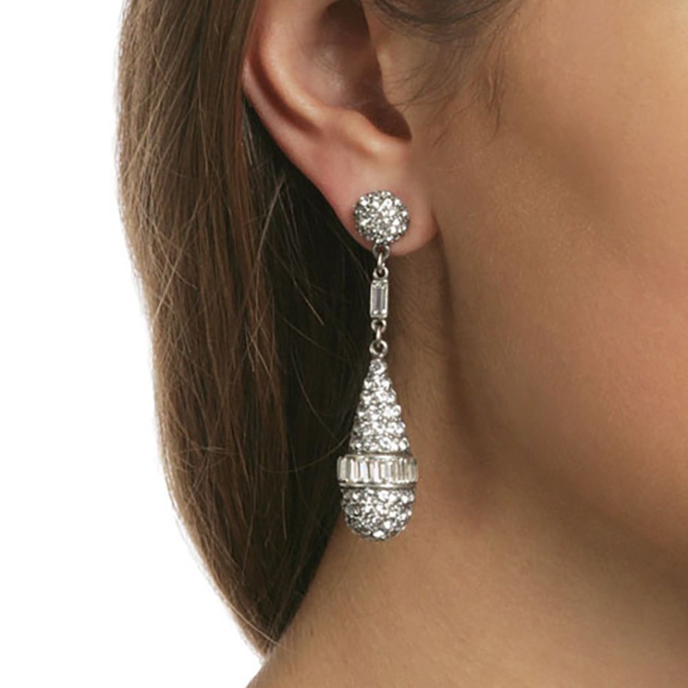 Ben-Amun Deco Crystal Teardrops - Picture 7 of 7